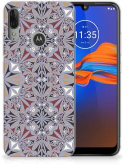 B2Ctelecom TPU Siliconen Hoesje Motorola Moto E6 Plus Bloemen