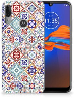 B2Ctelecom TPU Siliconen Hoesje Motorola Moto E6 Plus Tiles Color