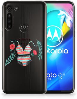 B2Ctelecom TPU Siliconen Hoesje Motorola Moto G8 Power Telefoon Hoesje Boho Summer