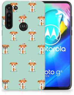 B2Ctelecom TPU Siliconen Hoesje Motorola Moto G8 Power Telefoon Hoesje Pups