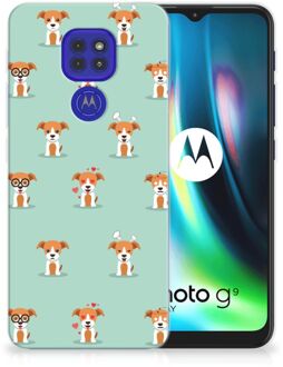 B2Ctelecom TPU Siliconen Hoesje Motorola Moto G9 Play | E7 Plus Telefoon Hoesje Pups