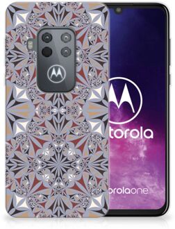 B2Ctelecom TPU Siliconen Hoesje Motorola One Zoom Bloemen