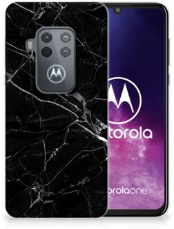 B2Ctelecom TPU Siliconen Hoesje Motorola One Zoom Marmer Zwart