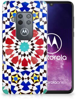 B2Ctelecom TPU Siliconen Hoesje Motorola One Zoom Mozaïek