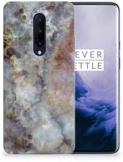 B2Ctelecom TPU Siliconen Hoesje OnePlus 7 Pro Marmer Grijs