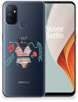 B2Ctelecom TPU Siliconen Hoesje OnePlus Nord N100 Telefoon Hoesje Boho Summer