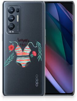 B2Ctelecom TPU Siliconen Hoesje OPPO Find X3 Neo Telefoon Hoesje Boho Summer