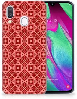 B2Ctelecom TPU Siliconen Hoesje Samsung A40 Batik Red