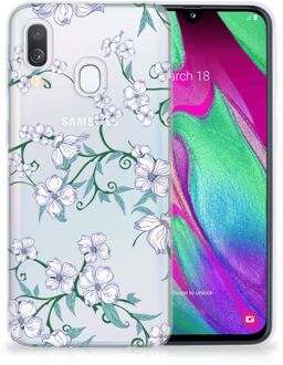 B2Ctelecom TPU Siliconen Hoesje Samsung A40 Blossom White