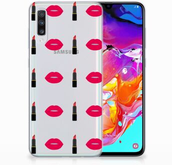 B2Ctelecom TPU Siliconen Hoesje Samsung A70 Design Lipstick Kiss