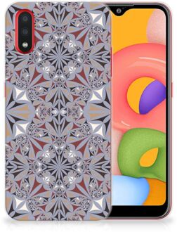 B2Ctelecom TPU Siliconen Hoesje Samsung Galaxy A01 Bloemen