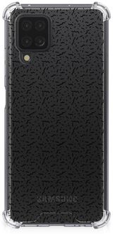 B2Ctelecom TPU Siliconen Hoesje Samsung Galaxy A12 GSM Hoesje met doorzichtige rand Stripes Dots