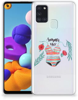 B2Ctelecom TPU Siliconen Hoesje Samsung Galaxy A21s Telefoon Hoesje Boho Summer