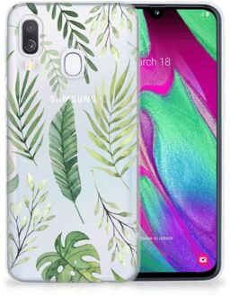 B2Ctelecom TPU Siliconen Hoesje Samsung Galaxy A40 Back Cover Leaves