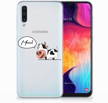 B2Ctelecom TPU Siliconen Hoesje Samsung Galaxy A50 Design Cow