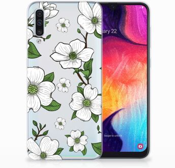 B2Ctelecom TPU Siliconen Hoesje Samsung Galaxy A50 Design Dogwood Flowers