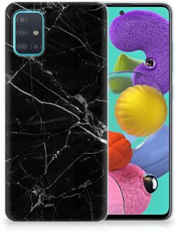 B2Ctelecom TPU Siliconen Hoesje Samsung Galaxy A51 Back Cover Marmer Zwart