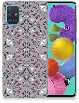 B2Ctelecom TPU Siliconen Hoesje Samsung Galaxy A51 Bloemen