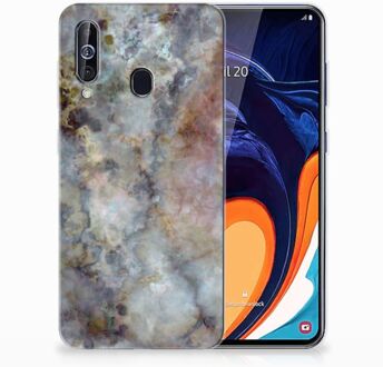 B2Ctelecom TPU Siliconen Hoesje Samsung Galaxy A60 Marmer Grijs