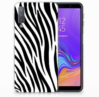 B2Ctelecom TPU siliconen Hoesje Samsung Galaxy A7 (2018) Design Zebra