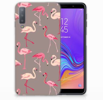 B2Ctelecom TPU Siliconen Hoesje Samsung Galaxy A7 (2018) Flamingo