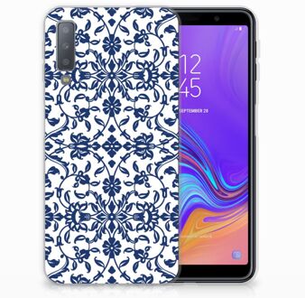 B2Ctelecom TPU Siliconen Hoesje Samsung Galaxy A7 (2018) Flower Blue