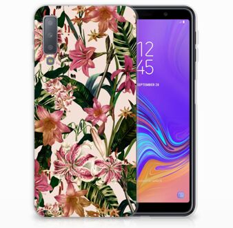 B2Ctelecom TPU Siliconen Hoesje Samsung Galaxy A7 (2018) Flowers