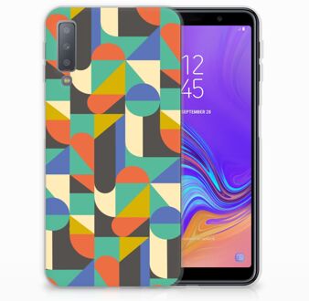 B2Ctelecom TPU Siliconen Hoesje Samsung Galaxy A7 (2018) Funky Retro