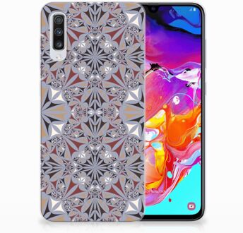 B2Ctelecom TPU Siliconen Hoesje Samsung Galaxy A70 Bloemen