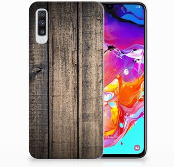 B2Ctelecom TPU Siliconen Hoesje Samsung Galaxy A70 Design Steigerhout