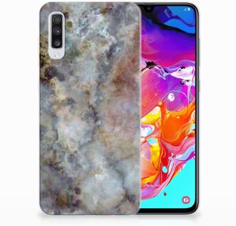 B2Ctelecom TPU Siliconen Hoesje Samsung Galaxy A70 Marmer Grijs