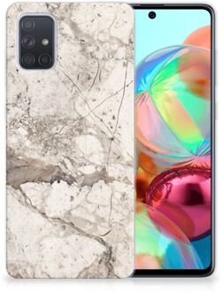 B2Ctelecom TPU Siliconen Hoesje Samsung Galaxy A71 Marmer Creme