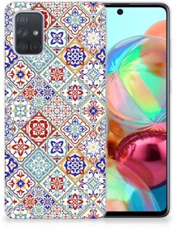 B2Ctelecom TPU Siliconen Hoesje Samsung Galaxy A71 Tiles Color