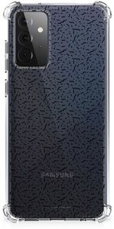 B2Ctelecom TPU Siliconen Hoesje Samsung Galaxy A72 4G/5G GSM Hoesje met doorzichtige rand Stripes Dots