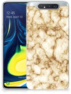 B2Ctelecom TPU-siliconen Hoesje Samsung Galaxy A80 Marmer Goud