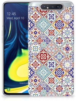 B2Ctelecom TPU-siliconen Hoesje Samsung Galaxy A80 Tiles Color