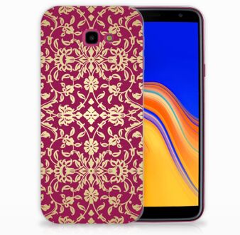 B2Ctelecom TPU Siliconen Hoesje Samsung Galaxy J4 Plus (2018) Design Barok Pink