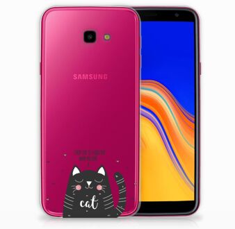 B2Ctelecom TPU Siliconen Hoesje Samsung Galaxy J4 Plus (2018) Design Cat Good Day