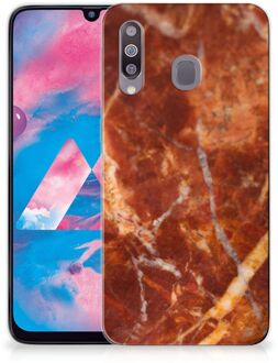 B2Ctelecom TPU Siliconen Hoesje Samsung Galaxy M30 Marmer Bruin