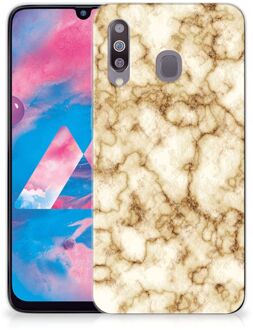 B2Ctelecom TPU Siliconen Hoesje Samsung Galaxy M30 Marmer Goud