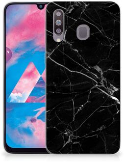 B2Ctelecom TPU Siliconen Hoesje Samsung Galaxy M30 Marmer Zwart