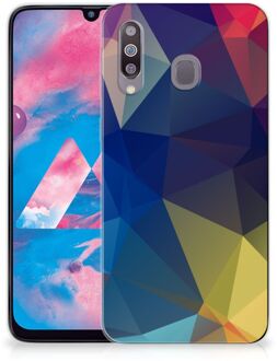 B2Ctelecom TPU Siliconen Hoesje Samsung Galaxy M30 Polygon Dark