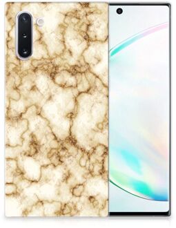 B2Ctelecom TPU Siliconen Hoesje Samsung Galaxy Note 10 Marmer Goud