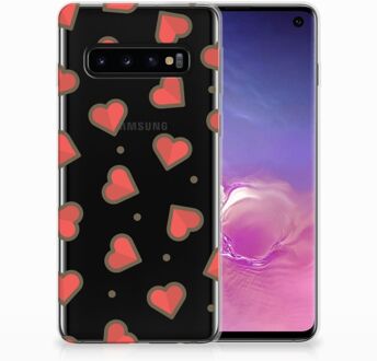 B2Ctelecom TPU Siliconen Hoesje Samsung Galaxy S10 Design Hearts