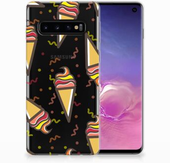 B2Ctelecom TPU Siliconen Hoesje Samsung Galaxy S10 Design Icecream