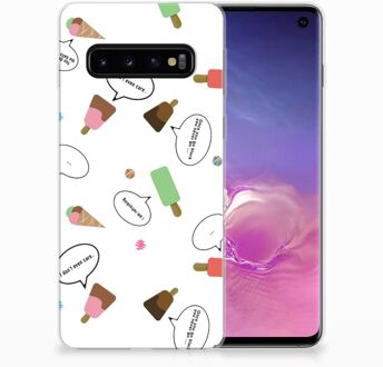 B2Ctelecom TPU Siliconen Hoesje Samsung Galaxy S10 Design IJsjes