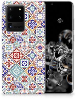 B2Ctelecom TPU Siliconen Hoesje Samsung Galaxy S20 Ultra Tiles Color