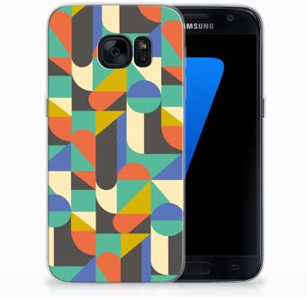 B2Ctelecom TPU Siliconen Hoesje Samsung Galaxy S7 Funky Retro