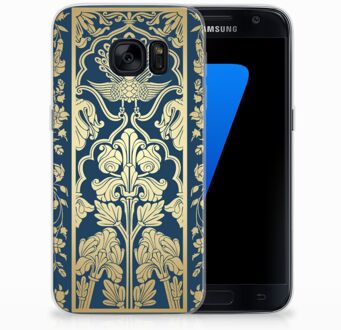 B2Ctelecom TPU Siliconen Hoesje Samsung Galaxy S7 Golden Flowers