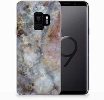 B2Ctelecom TPU Siliconen Hoesje Samsung Galaxy S9 Design Marmer Grijs